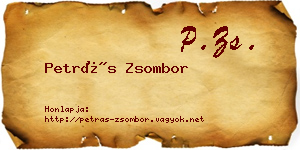 Petrás Zsombor névjegykártya